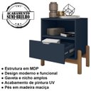 Ver imagem 3 de Kit 2 Mesas de Cabeceira 1 Gaveta 004015 Azul Cobalto Dcasa