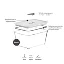 Ver imagem 6 de Pote Vidro Hermético Fresh Lock Branco Fechado 2,4l