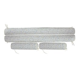 Kit Protetor de Berço 100% Algodão Percal 200 Fios Rolinho Moderninhos 08 Peças:triangles - 3