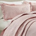 Ver imagem 2 de Colcha Matelassê - 150 Fios - Casal - com Porta Travesseiros - Milão - Rosa - Corttex