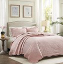 Ver imagem 1 de Colcha Matelassê - 150 Fios - Casal - com Porta Travesseiros - Milão - Rosa - Corttex