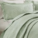 Ver imagem 2 de Colcha Matelassê - 150 Fios - Casal - com Porta Travesseiros - Milão - Verde - Corttex