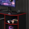 Mesa Gamer Pc Escrivaninha Mesa - Mod.1230 Cor:preto/vermelho - 5