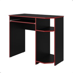 Mesa Gamer Pc Escrivaninha Mesa - Mod.1230 Cor:preto/vermelho - 1