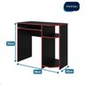 Mesa Gamer Pc Escrivaninha Mesa - Mod.1230 Cor:preto/vermelho - 7