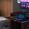 Mesa Gamer Pc Escrivaninha Mesa - Mod.1230 Cor:preto/vermelho - 3