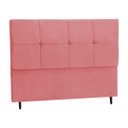 Ver imagem 1 de Cabeceira Estofada Box Casal Queen Size Encosto para Cama Civic 164x126 Cm Rosa