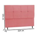 Ver imagem 2 de Cabeceira Estofada Box Casal Queen Size Encosto para Cama Civic 164x126 Cm Rosa