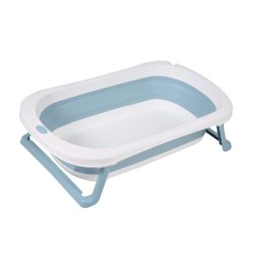 Banheira Dobrável e Portátil Pequena Azul Baby Pil