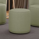 Ver imagem 2 de Puff Redondo Orgânico para Sala Malu Bouclê Pistache M11 - D'rossi