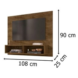 Painel Viena Tv 43 Pol. Madeira Rústica - 3 Painel Viena Tv 43 Pol. Madeira Rústica - 3