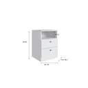 Ver imagem 3 de Mesa de Cabeceira 2 Gavetas 1 Nicho Irlanda Branco