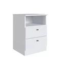 Ver imagem 2 de Mesa de Cabeceira 2 Gavetas 1 Nicho Irlanda Branco