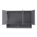 Ver imagem 3 de Armário Aéreo MI 3 Portas Com Nichos Para Objetos e Decoração Sem Puxadores Externos Com Prateleiras