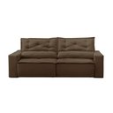 Ver imagem 5 de Sofá Retrátil e Reclinável 3 lugares com Molas 2,00m Livia Suede Marrom Adonai Estofados