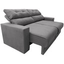 Ver mais imagens de Sofá Retrátil e Reclinável 1,90m Clean Cama Inbox Velusoft Cinza