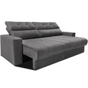 Ver imagem 2 de Sofá Retrátil e Reclinável 1,90m Clean Cama Inbox Velusoft Cinza