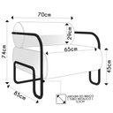 Ver imagem 6 de Poltrona Decorativa para Sala Industrial Kit 2 Kira K04 Veludo Vermelho - Mpozenato