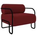 Ver imagem 4 de Poltrona Decorativa para Sala Industrial Kit 2 Kira K04 Veludo Vermelho - Mpozenato