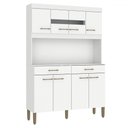 Ver imagem 2 de Armário de Cozinha Laura 8 Portas 2 Gavetas Branco - Fellicci