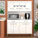 Ver imagem 1 de Armário de Cozinha Laura 8 Portas 2 Gavetas Branco - Fellicci