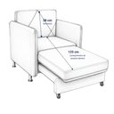 Ver mais imagens de Sofá Cama Solteiro 1 Lugar 175cm Daiana Suede Chumbo Império Decor