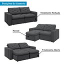 Ver imagem 5 de Sofá Retrátil e Reclinável 3 Lugares 200cm Veraguas Yescasa
