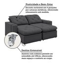 Ver mais imagens de Sofá Retrátil e Reclinável 3 Lugares 200cm Veraguas Yescasa