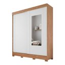 Ver imagem 1 de Guarda Roupas Casal 2 Portas de Correr com Espelho 3 Gavetas 100% MDF Ilana