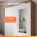 Ver imagem 5 de Guarda Roupas Casal 2 Portas de Correr com Espelho 3 Gavetas 100% MDF Ilana