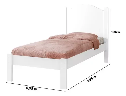 Ver imagem 3 de Cama Solteiro Adesivada Princesa 100% Mdf - Extrado Madeira - P/Colchão 188 x 88