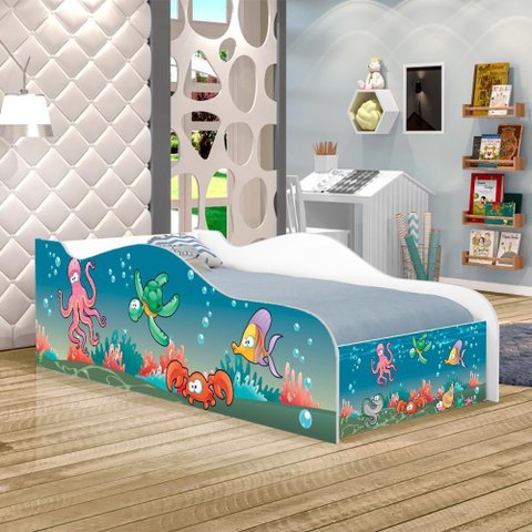 Mini Cama Fun Aquário Infantil com Colchão