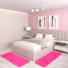 Jogo Tapete Passadeira Quarto 2 Uni Rosa 50 X 140 Cm - 1
