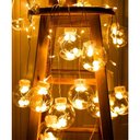 Ver imagem 4 de Pisca Cordão Varal Decorativo 12 Lâmpadas com Led Amarelo 3m