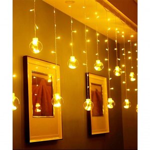 Pisca Cordão Varal Decorativo 12 Lâmpadas com Led Amarelo 3m