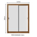 Ver imagem 4 de Guarda-roupa Solteiro Madesa Dallas 2 Portas de Correr 2 Gavetas - Rustic/branco