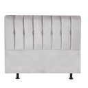 Ver imagem 2 de Cabeceira Estofada Kiara 160cm Queen Size para Cama Box Quarto Suede Cinza Claro - Ahazzo Móveis