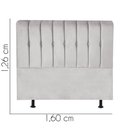 Ver imagem 3 de Cabeceira Estofada Kiara 160cm Queen Size para Cama Box Quarto Suede Cinza Claro - Ahazzo Móveis