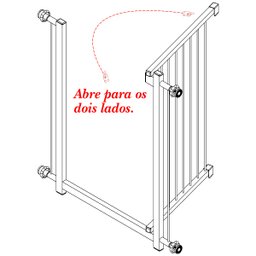 Grade Portão Pet Bebê Divisor Ambiente 95 Cm Preto - 8