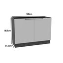 Ver imagem 3 de Balcão de Cozinha Amsterdam Ph 3134 C/ 2 Portas S/ Tampo 120cm Avela - Herval