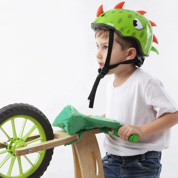 Capacete Infantil Balance Bike ou Bicicleta Dinossauro Kidzamo - 3