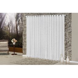 Cortina Quarto Sala Voil Romance Varão 4,00 x 2,70 Branca - 1