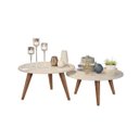 Ver imagem 2 de Conjunto Mesa de Centro Retrô Ísis Off White - Rede Móveis