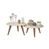 Conjunto Mesa de Centro Retrô Ísis Off White - Rede Móveis - 2