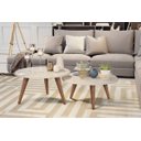 Ver imagem 1 de Conjunto Mesa de Centro Retrô Ísis Off White - Rede Móveis