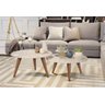 Conjunto Mesa de Centro Retrô Ísis Off White - Rede Móveis - 1