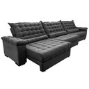 Ver imagem 7 de Sofá Retrátil e Reclinável 4,15m Molas Ensacadas Cama inBox Big Space com Bordado 3D Velusoft