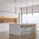 Ver imagem 2 de Kit 3 Pendente Tubo 50cm Gu10 Cobre para Bancada Cozinha Banheiro Quarto