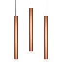 Ver imagem 1 de Kit 3 Pendente Tubo 50cm Gu10 Cobre para Bancada Cozinha Banheiro Quarto