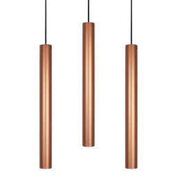 Kit 3 Pendente Tubo 50cm Gu10 Cobre para Bancada Cozinha Banheiro Quarto - 1